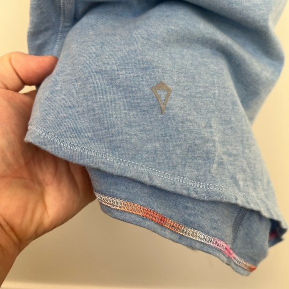 Ivivva Girls Youth Size 14 Blue Short Sleeve Drawstring Romper Athleisure Soft - Picture 2 of 7